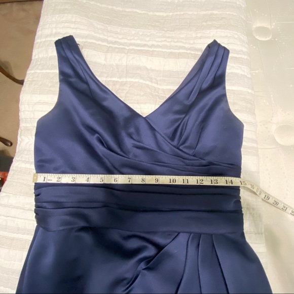 David’s Bridal Navy Blue Tea Length Dress - Picture 2 of 7